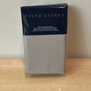 Ralph Lauren TC464 Pale Flannel Twin Deep Fitted Sheet